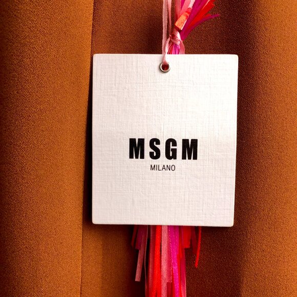 BNWT MSGM Rust Ruffle Skirt, and wrap front with snap - Picture 8 of 11